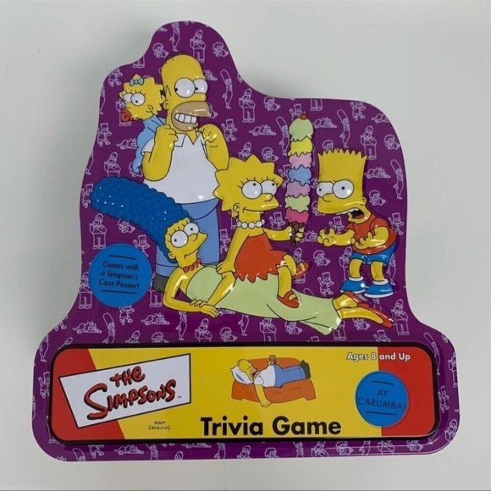 The Simpsons Trivia Game 3-D Tin 2000